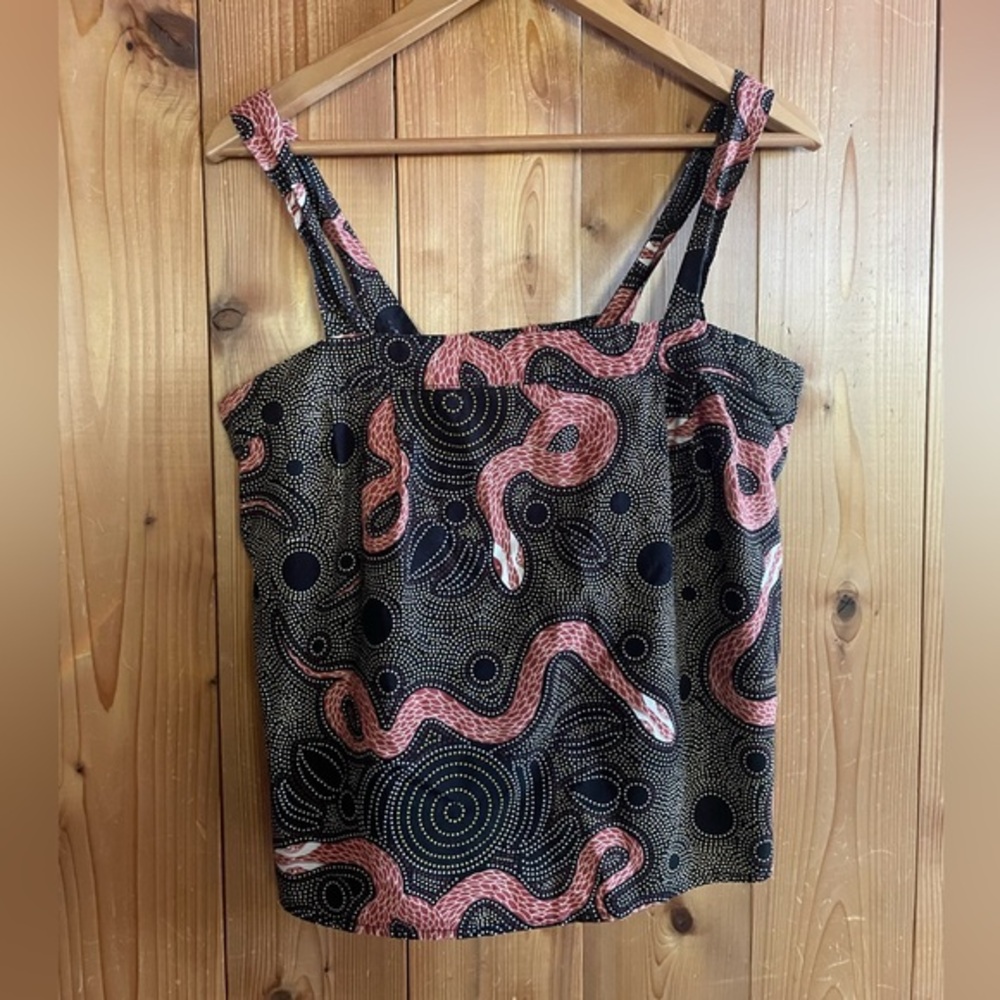 Corey Lynn Calter Snake Crop Top